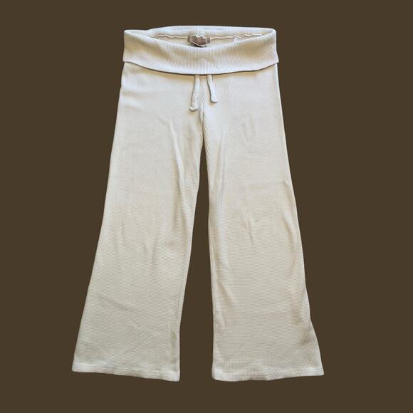 The Good Alma Foldover Organic Cotton Waffle Lounge Pant XX Large - Picture 6 of 9